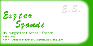 eszter szondi business card